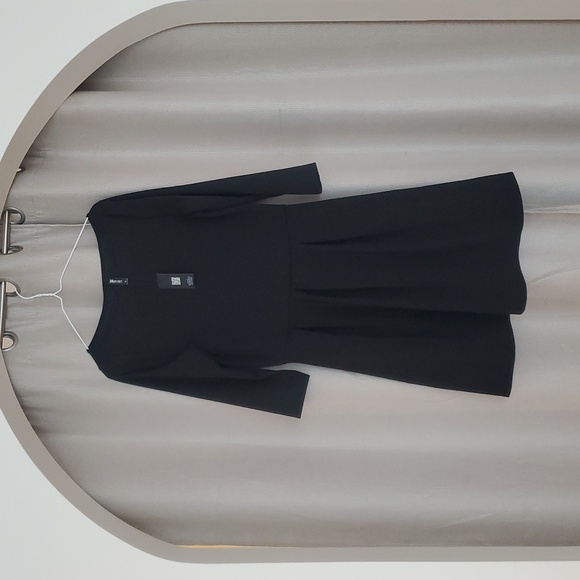 Elegant A Line Elbow Sleeve Maternity Dress Black NWT Ships Fast - Picture 5 of 6